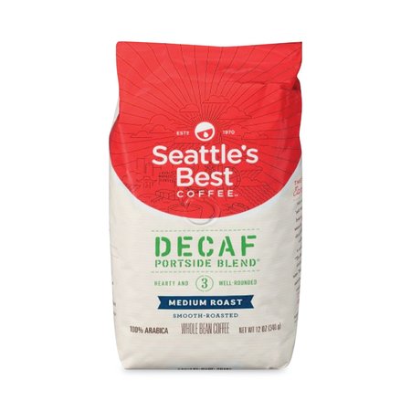 SEATTLES BEST Port Side Blend Ground Coffee, Decaffeinated Medium Roast, 12 oz Bag, PK6, 6PK 12420877